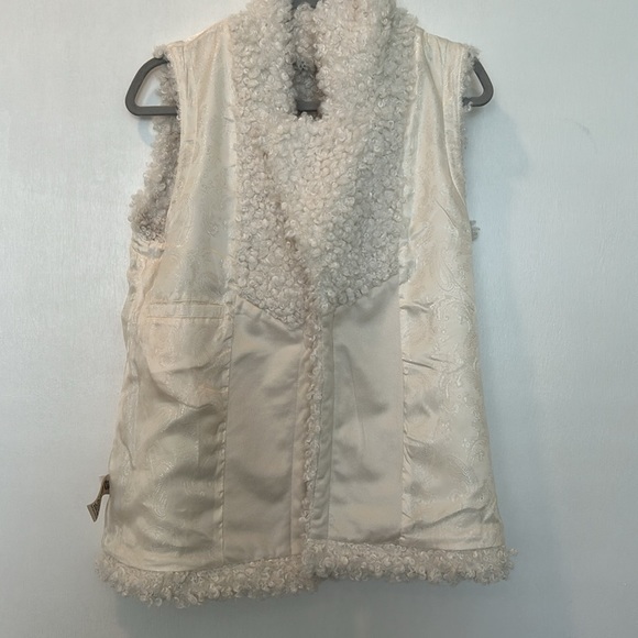 SOFT SURROUNDING TEDDY BEAR VEST WOMEN SIZE S IVORY SLEEVESLESS - Picture 10 of 12